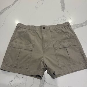 Cabelas 6 Pocket Hiker Cargo Shorts Mens Khaki Tan Size 38 Cotton NWOT